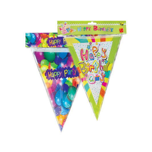 Διακοσμητικά σημαιάκια happy birthday (διάφορα σχέδια) (00405188)