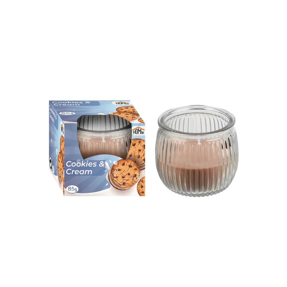 Κερί Cookies and Cream σε Βάζο 21h 85gr Net, 7x6,5cm