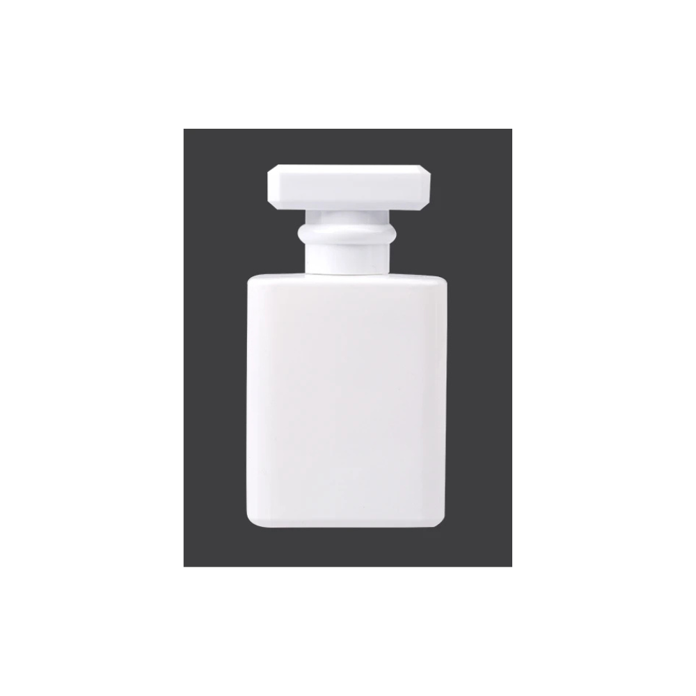 Γυάλινο μπουκάλι 50 ml σε λευκό χρώμα με σπρέι και καπάκι