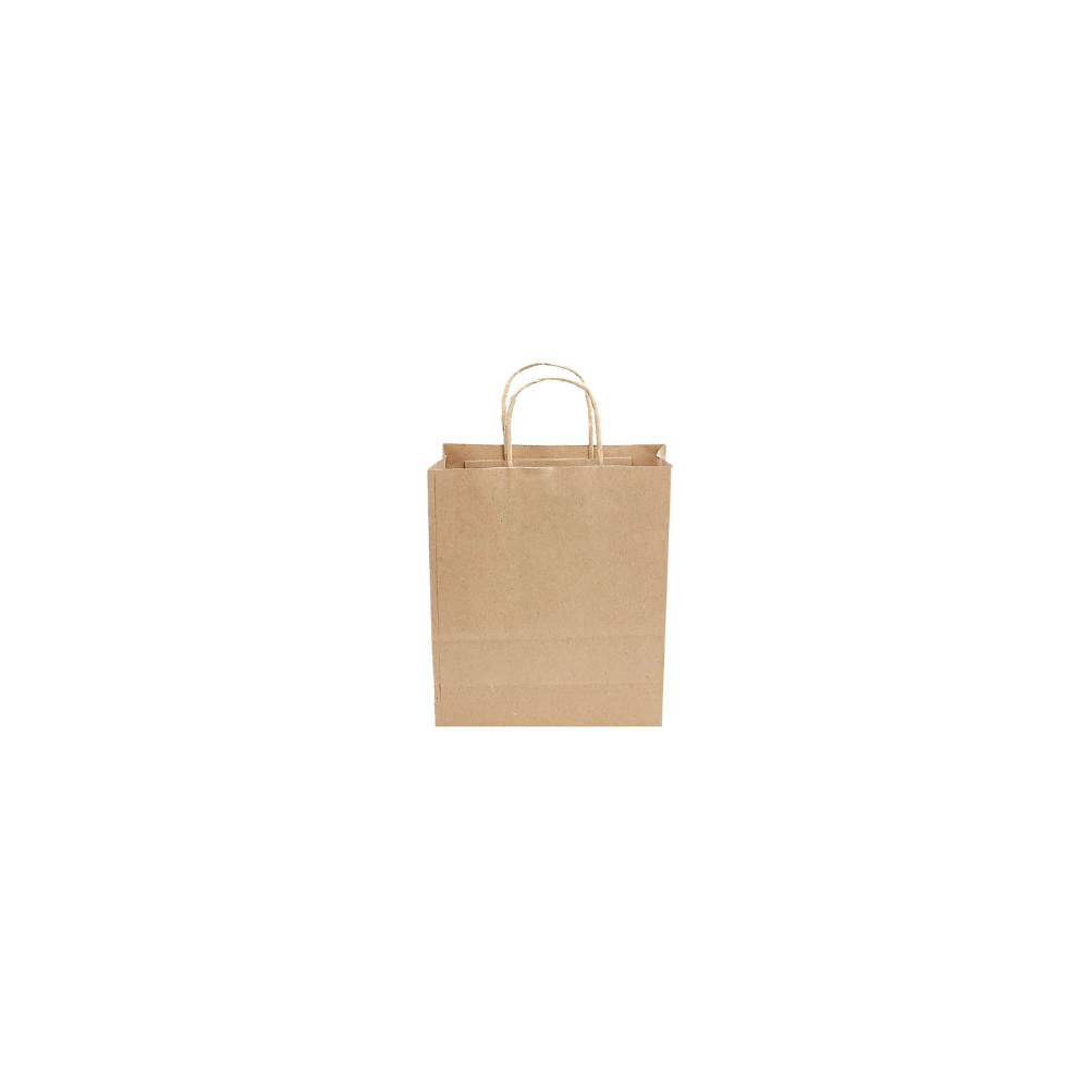 Justnote Χάρτινη Τσάντα Kraft με Στριφτό Χερούλι 14x11x6cm (12 τεμάχια)