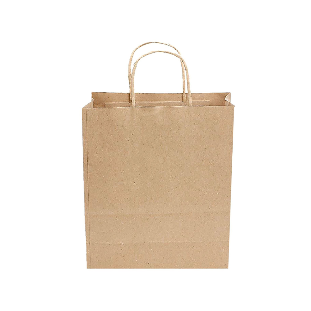 Justnote Χάρτινη Τσάντα Kraft με Στριφτό Χερούλι 45.5x33x10cm (12 τεμάχια)