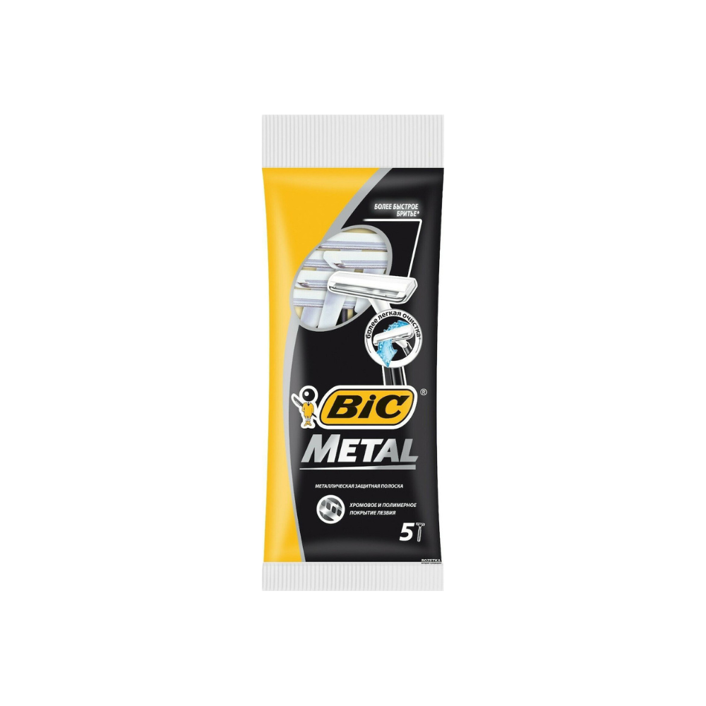 BIC Metal Ξυραφάκια μιας Χρήσης με 1 Λεπίδα 5τμχ