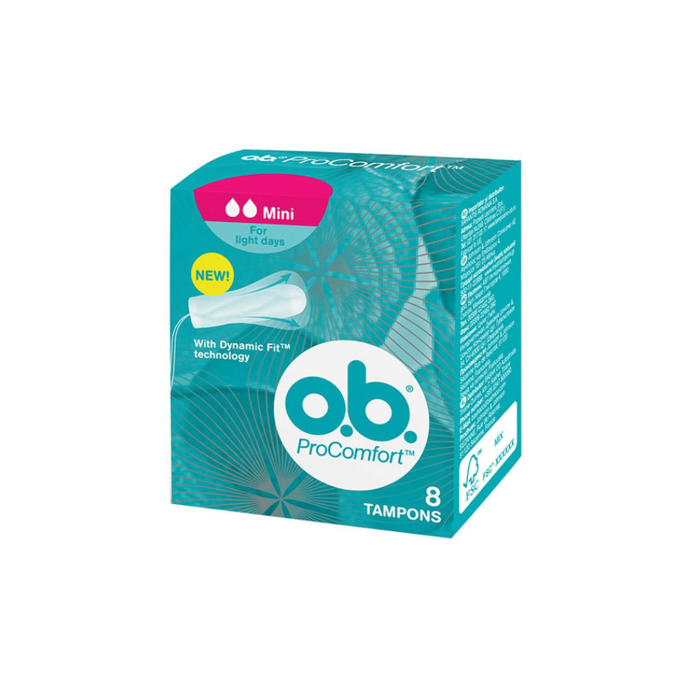 O.B. Ταμπόν ProComfort Dynamic Fit Mini για Ελαφριά Ροή 8τμχ