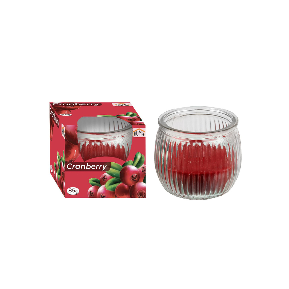 Κερί Wild Cranberry σε Βάζο 21h 85gr Net, 7x6,5cm