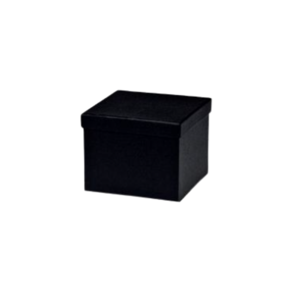 Χάρτινο Επενδυμένο Κουτί Δώρου Μαύρο 14x14x11,5 εκ. (37404)