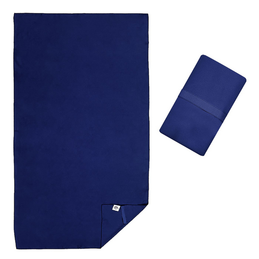 Πετσέτα Θαλάσσης Suede Μικροίνες 85x160cm μπλε σκούρο (42-2710)