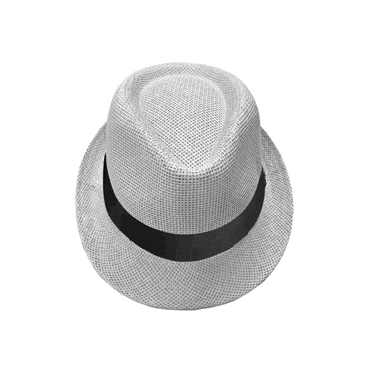 Καπέλο Καβουράκι Άσπρο με Κορδέλα 29cm unisex (42-2734)