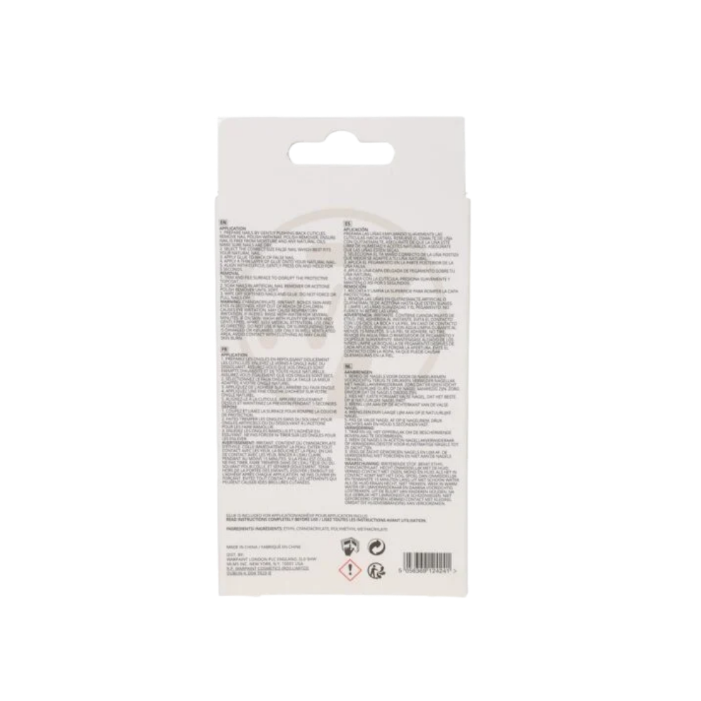 W7 Instant Acrylics Pink Ombre Τεχνητά Νύχια με Κόλλα 24τμχ