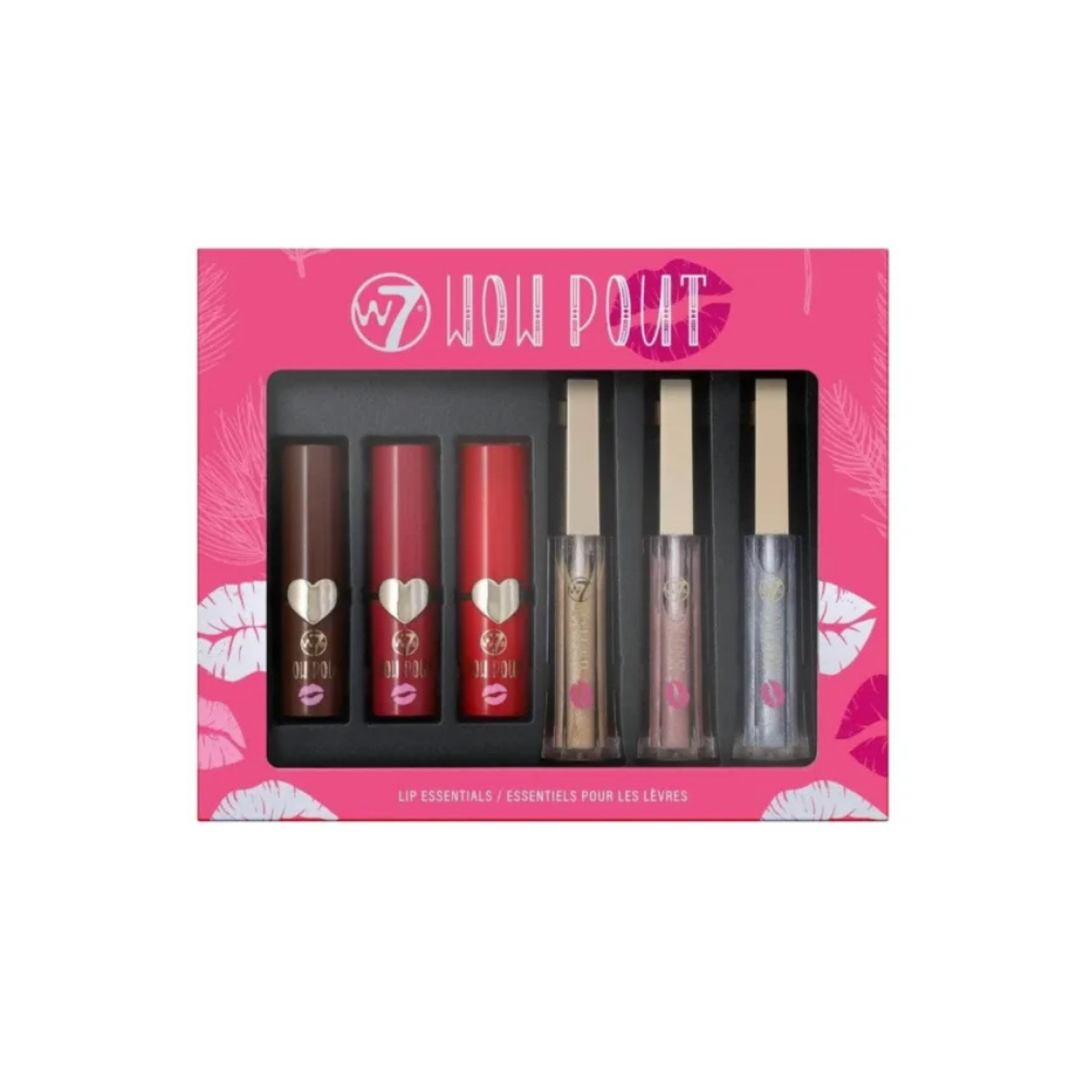 W7 Cosmetics Wow Pout Σετ Μακιγιάζ για τα Χείλη 6τμχ