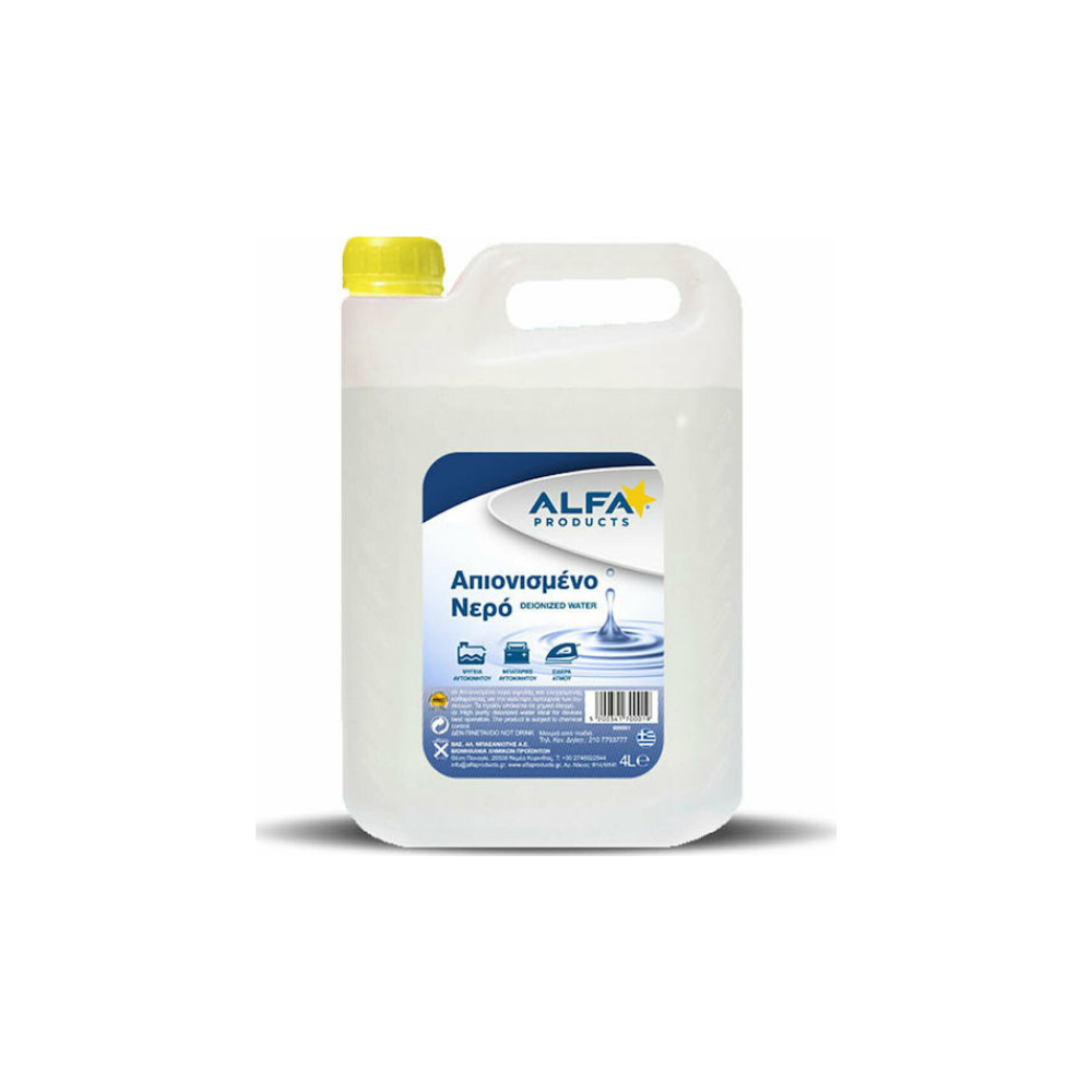 Alfa Products Απιονισμένο Νερό 4lt (Κιβώτιο 4 τεμαχίων)