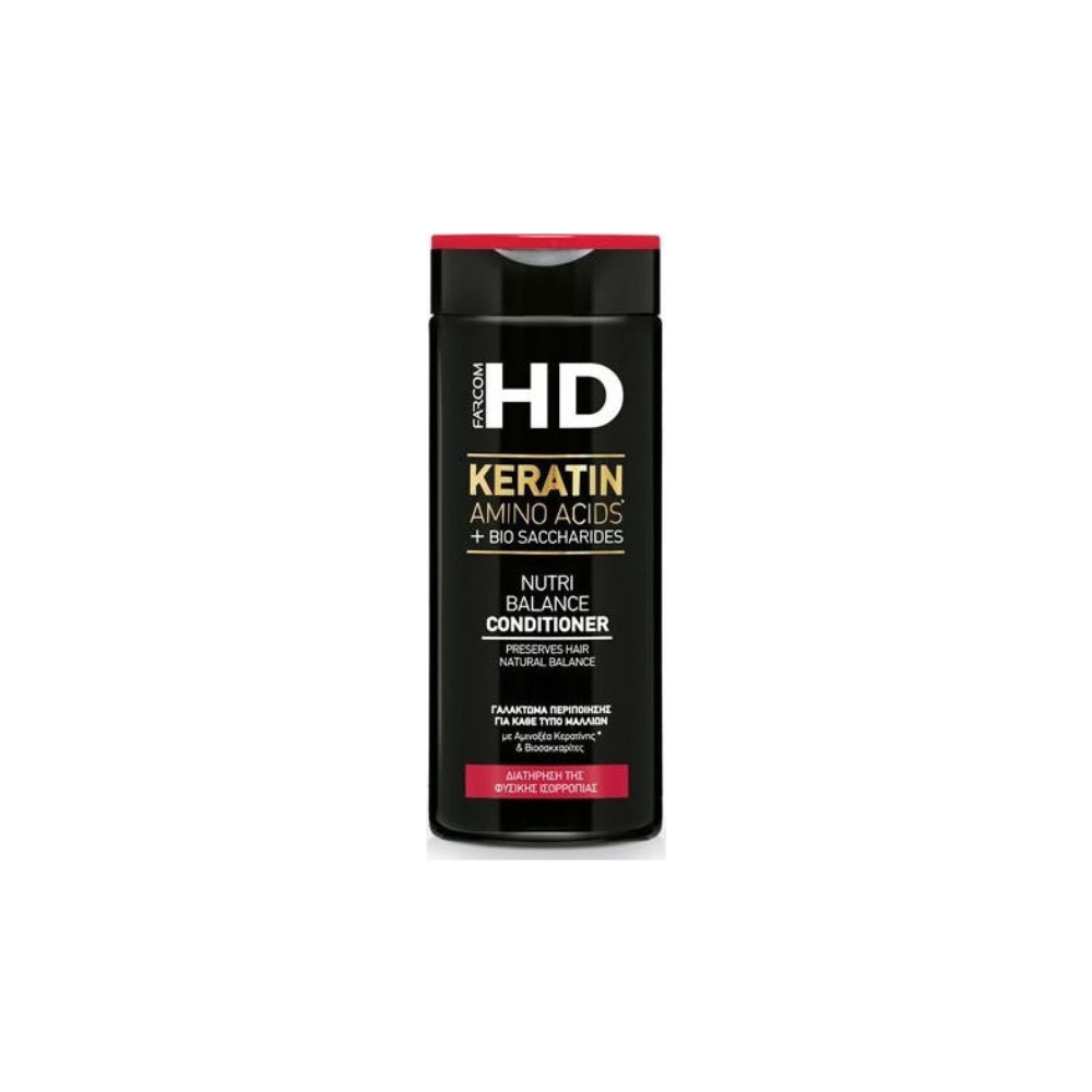 Farcom HD Keratin Amino Acids & Bio Saccharides Conditioner Αναδόμησης/Θρέψης για Όλους τους Τύπους Μαλλιών 330ml