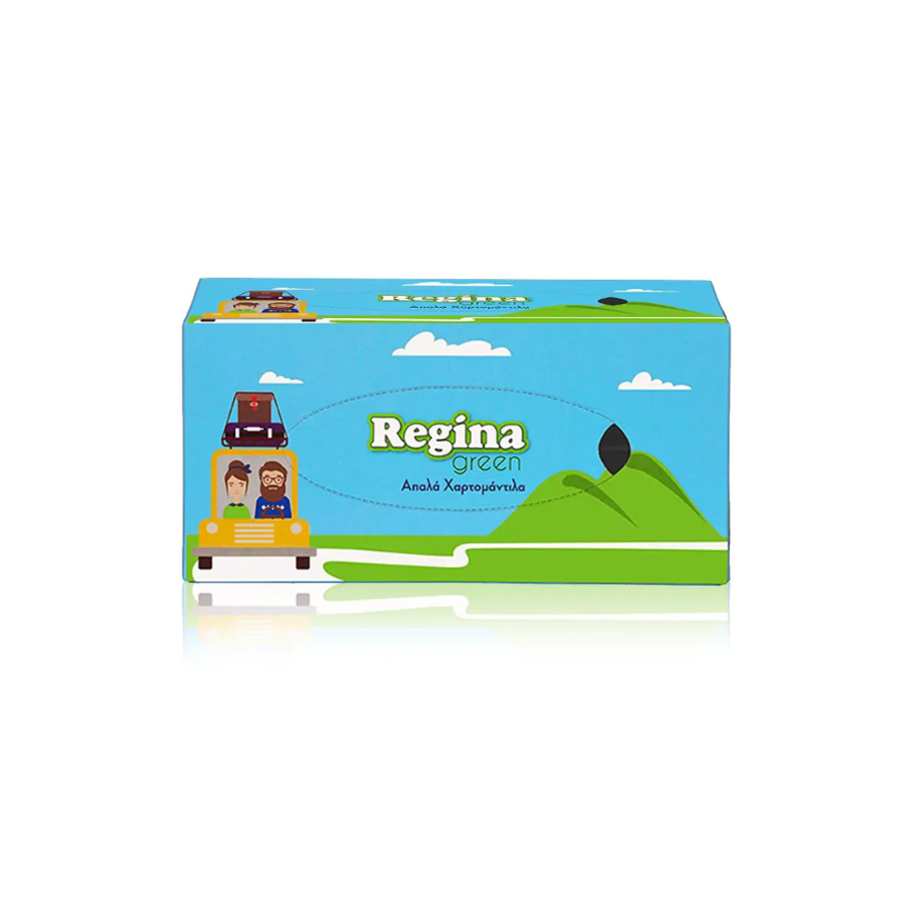Regina Green 80 Χαρτομάντηλα 2 Φύλλων (1 Κουτί)
