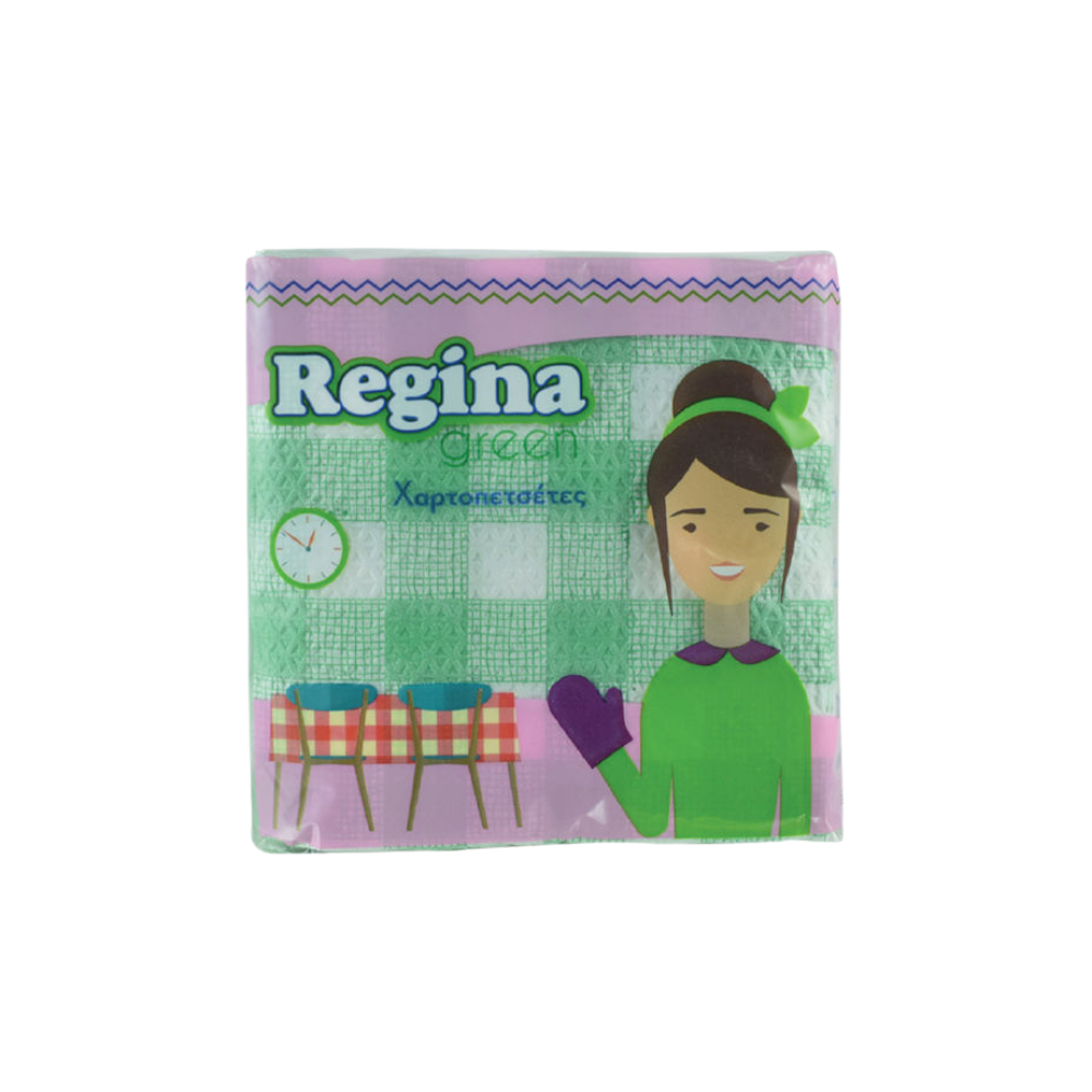 Regina Green 60 Χαρτοπετσέτες Καρώ 30x30cm