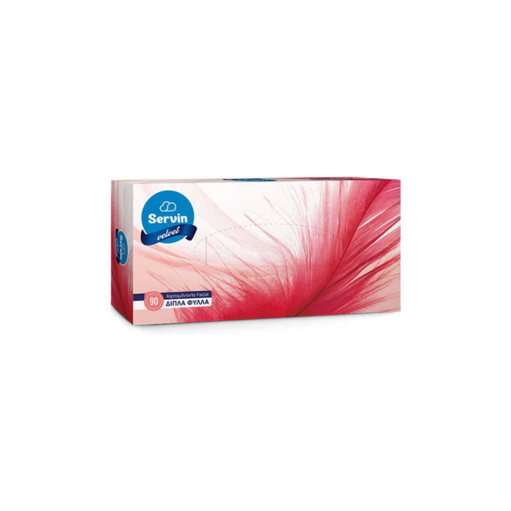 Servin Velvet 90 Χαρτομάντηλα 2 Φύλλων (1 Κουτί)