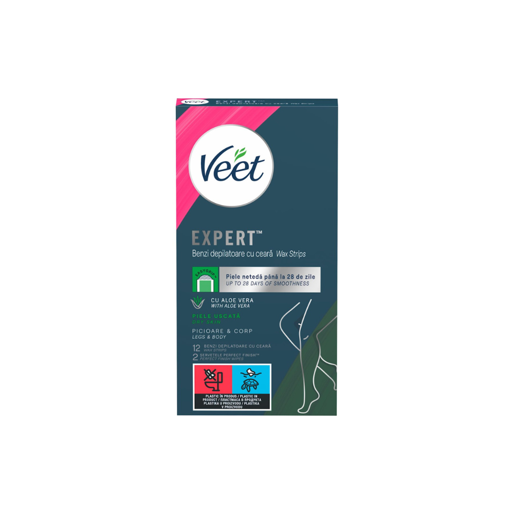 Veet EXPERT EASY-GEL Ταινίες Αποτρίχωσης 12τμχ