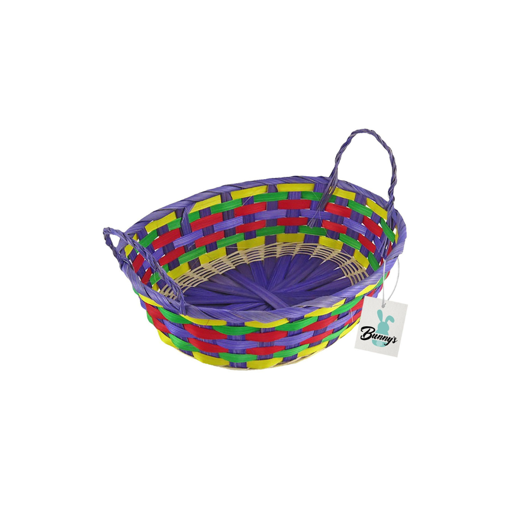 Καλάθι Bamboo Πολύχρωμο Οβάλ 30x22x8cm (73-1242)