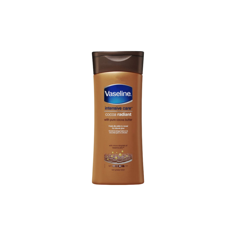 Vaseline Intensive Care Cocoa Radiant Ενυδατική Lotion Ανάπλασης Σώματος με Άρωμα Καραμέλα για Ξηρές/Πολύ Ξηρές Επιδερμίδες 200ml