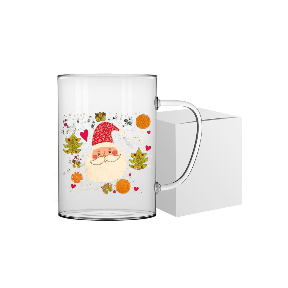 Κούπα Γυάλινη Borosilicate Άγιος Βασίλης 380ml