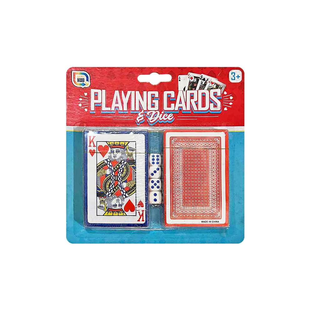 HOMie Σετ Τράπουλα 2τμχ και 4 Ζάρια 17x17cm