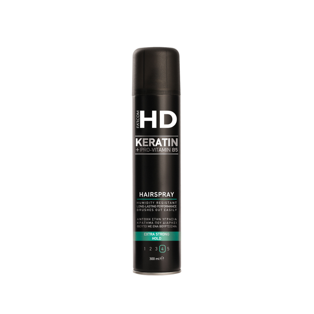 Farcom HD Keratin & Pro-vitamin B5 Extra Strong Hold Spray Μαλλιών για Κράτημα 300ml