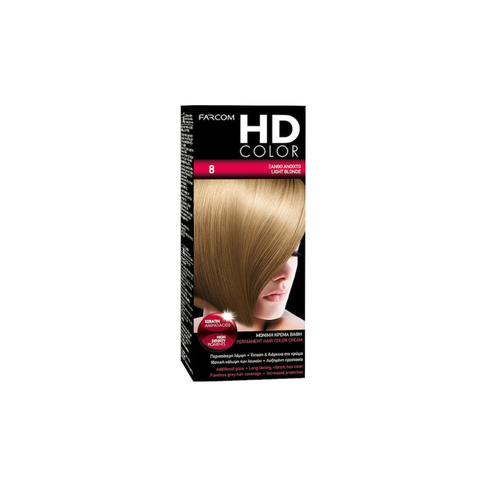 HD COLOR ΣΕΤ ΒΑΦΗΣ 60ML 8-ΞΑΝΘΟ ΑΝΟΙΚΤΟ