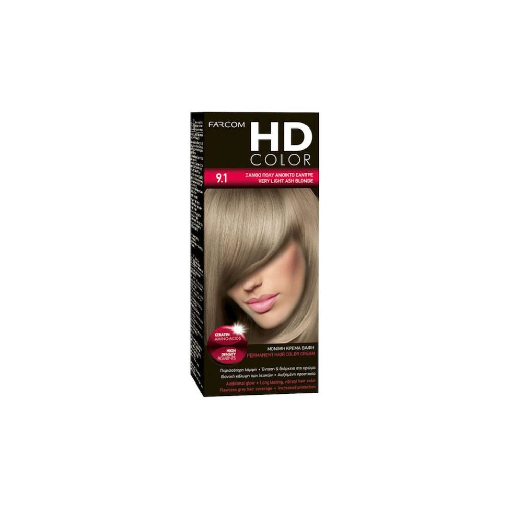 HD COLOR ΣΕΤ ΒΑΦΗΣ 60ML 9.1- ΞΑΝΘΟ ΠΟΛΥ ΑΝΟΙΚTO ΣΑΝΤΡΕ
