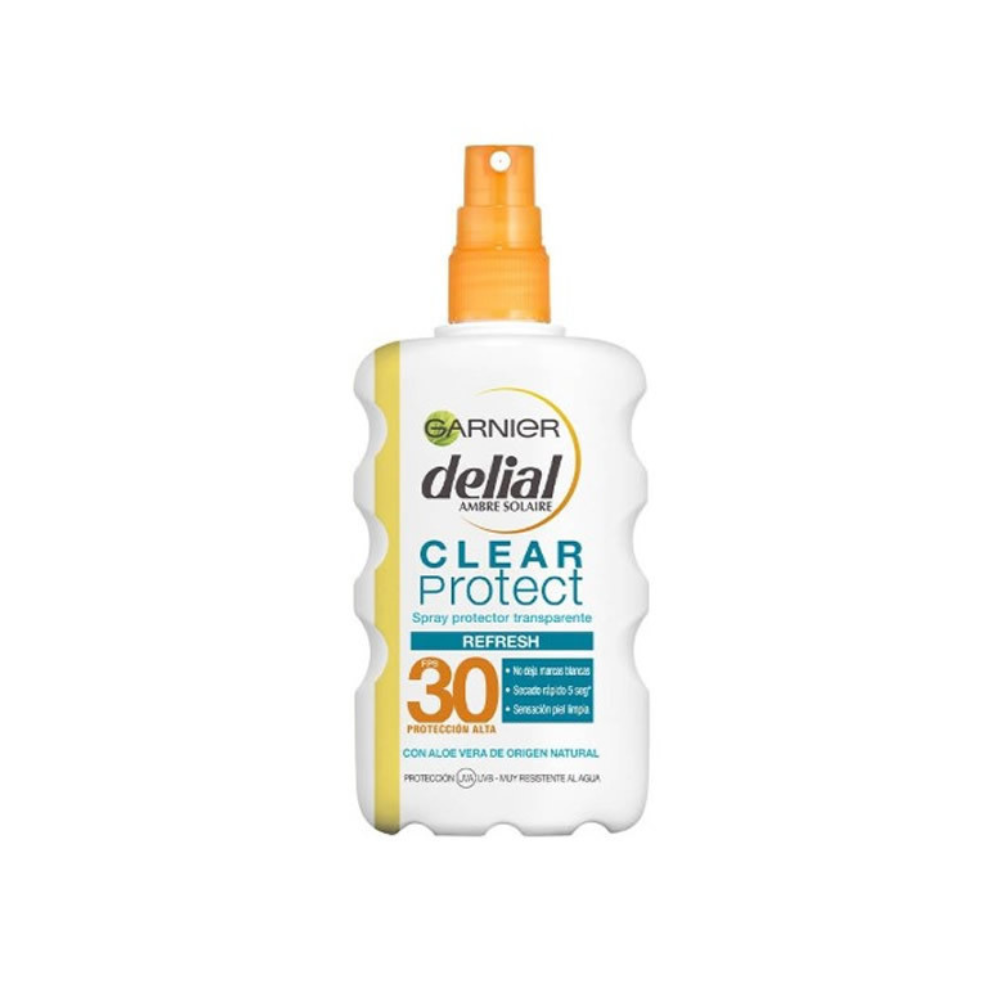 Garnier Delial Clear Protect Αδιάβροχη Αντηλιακή Κρέμα για το Σώμα SPF30 σε Spray 200ml