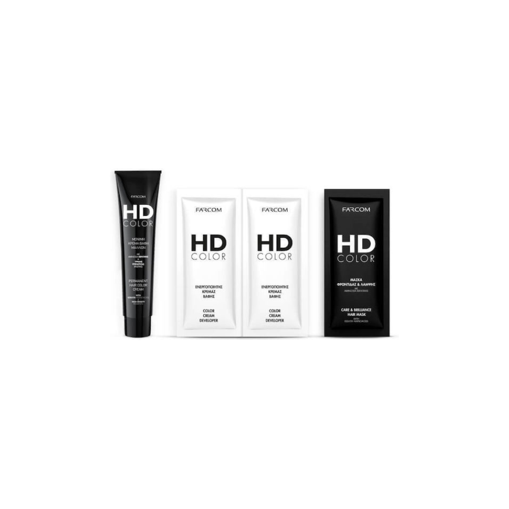 HD COLOR ΣΕΤ ΒΑΦΗΣ 60ML 3-ΚΑΣΤΑΝΟ ΣΚΟΥΡΟ