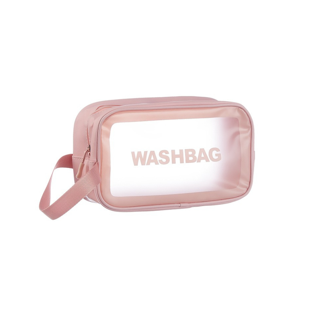 Διάφανο νεσεσέρ Washbag 25Χ15εκ ροζ