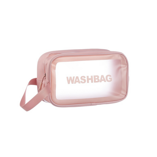 Διάφανο νεσεσέρ Washbag 25Χ15εκ ροζ