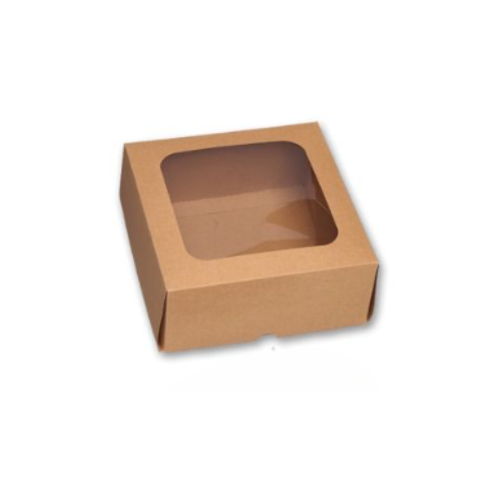 Χάρτινο Κουτί με Παράθυρο 14,5x14,5x6,5cm σε διάφορα χρώματα (370173)