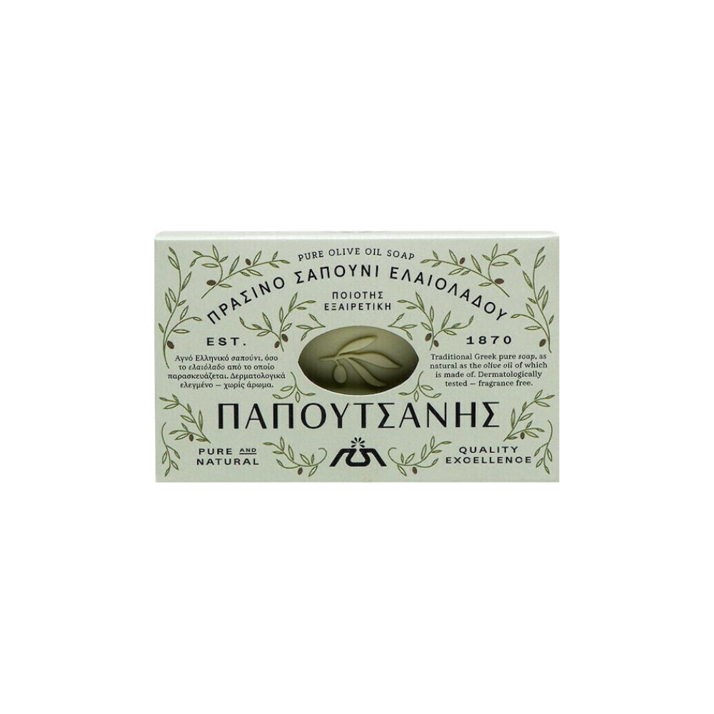 Papoutsanis Pure Olive Πράσινο Σαπούνι 4x125gr