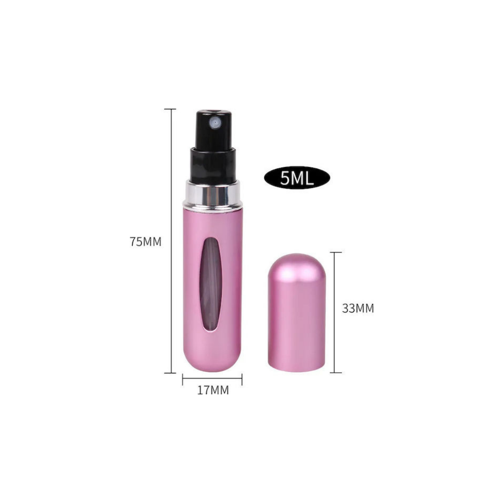 Φιαλίδιο ταξιδιού επαναγεμιζόμενο αρώματος 5 ml κόκκινο