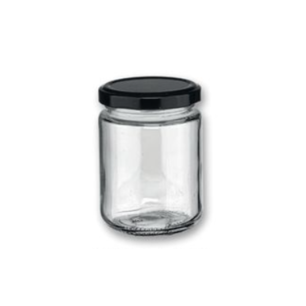 Γυάλινο Βάζο με Μαύρο Καπάκι Twist 150ml