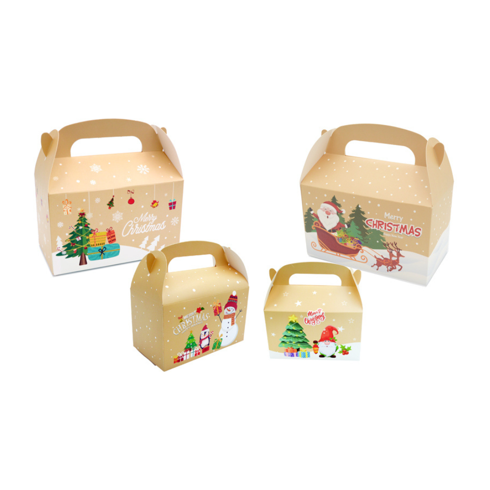 Σετ 12 Χριστουγεννιάτικα Κουτιά Lunch Box 16x9x9cm – 4 Σχέδια (0402348)