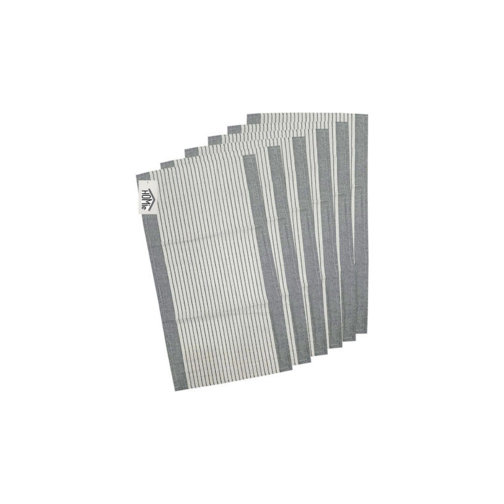 HOMie Πετσέτα Κουζίνας από 100% Βαμβάκι σε Γκρι Χρώμα 30x60cm