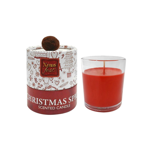 Κερί Christmas Spice σε Βάζο & Κουτί Xmas (93-3320)