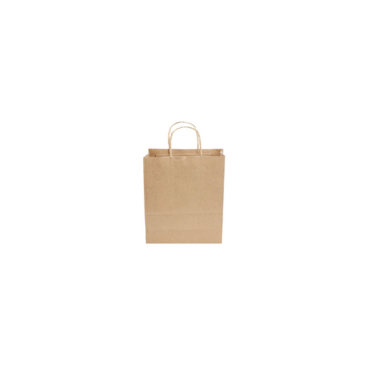 Justnote Χάρτινη Τσάντα Kraft με Στριφτό Χερούλι 14x11x6cm (12 τεμάχια)