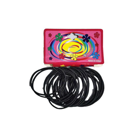 Λαστιχάκια Μαλλιών Μαύρα 12τεμ ø5cm (20-1131)
