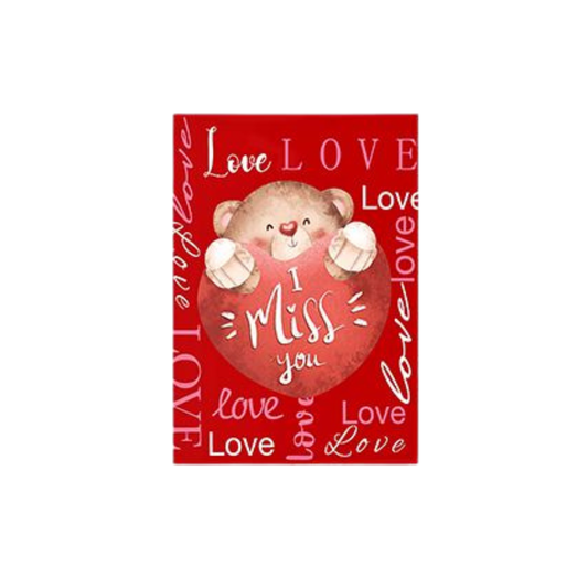 Κάρτα Αγίου Βαλεντίνου Κόκκινη Αρκουδάκι I Miss You  (3-2321)