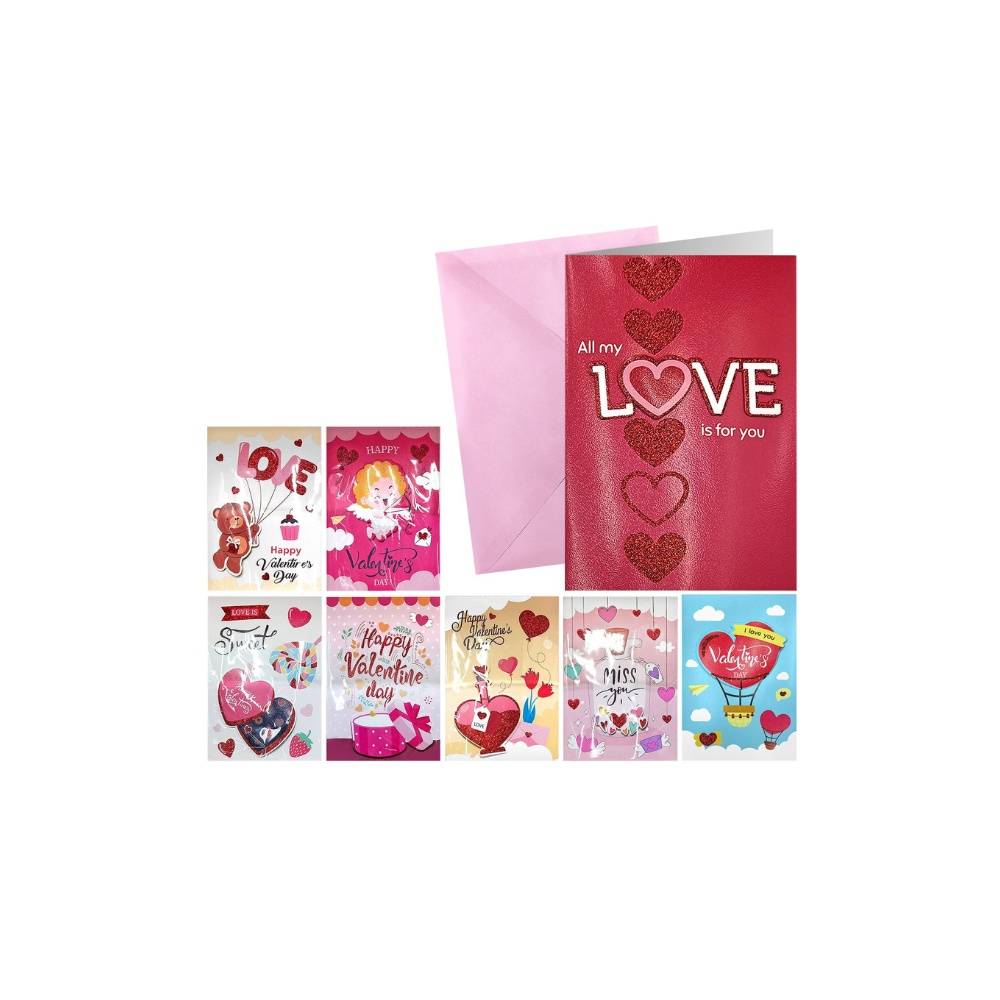 Κάρτα Ευχετήρια 3D Αγίου Βαλεντίνου Με Φάκελο 26x19cm (3-2627)