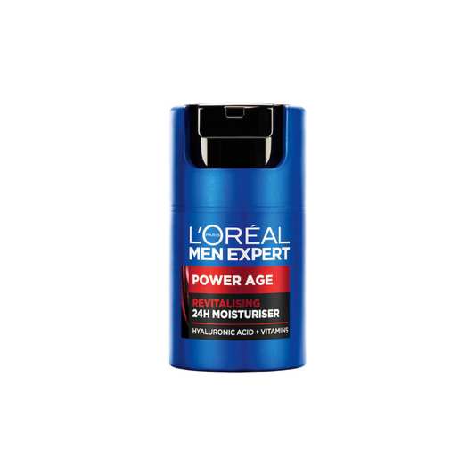 L'Oreal Paris Men Expert Power Age 24ωρη Ανδρική Κρέμα Προσώπου για Ενυδάτωση, Αντιγήρανση & Λάμψη με Υαλουρονικό Οξύ 50ml