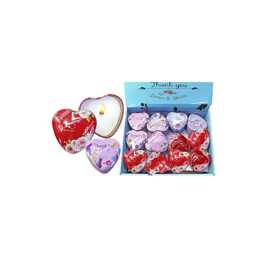 Κερί Αρωματικό σε Μεταλλικό Κουτί Καρδιά 7,5x7,5x4cm (37-488)