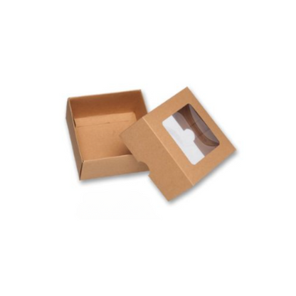 Χάρτινο Κουτί με Παράθυρο 14,5x14,5x6,5cm σε διάφορα χρώματα (370173)