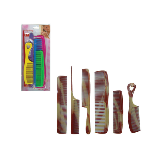 Σετ 6 πλαστικές χτένες μαλλιών (40201059)