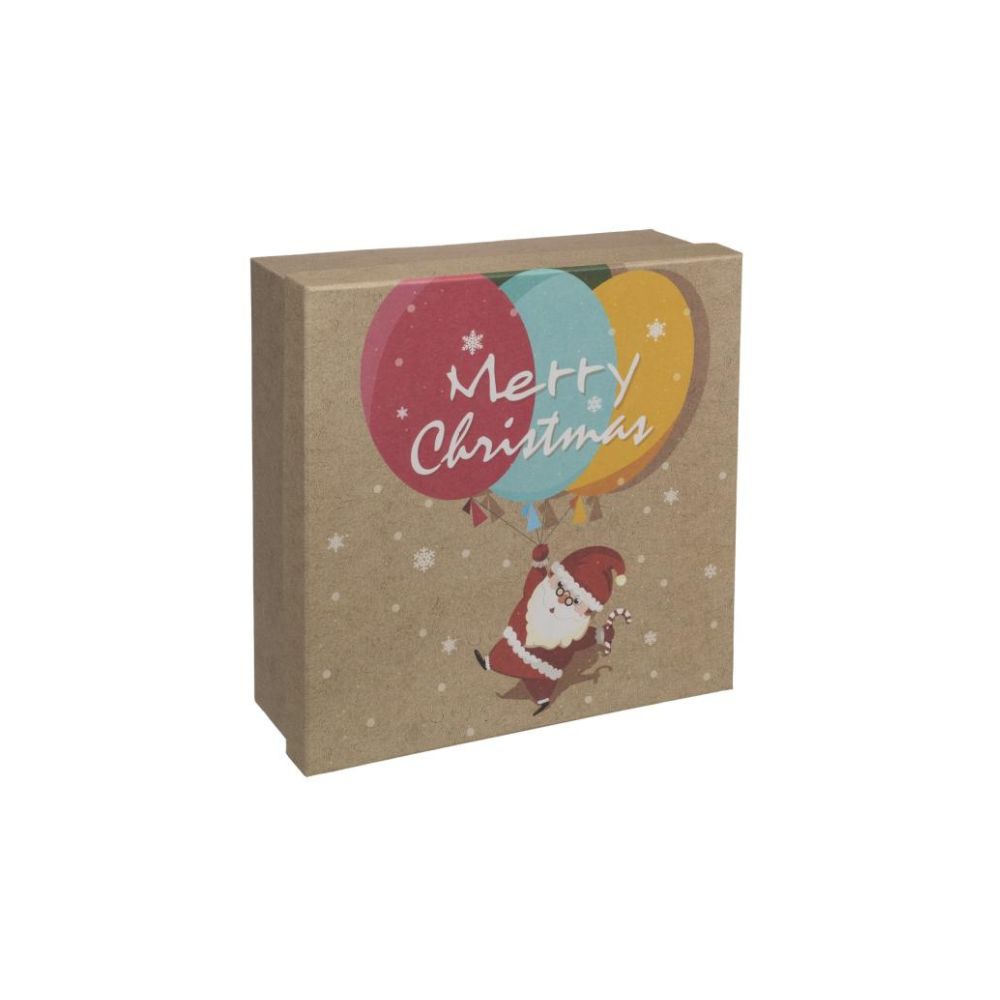 Χάρτινο Τετράγωνο Κουτί Merry Christmas σε διάφορες διαστάσεις