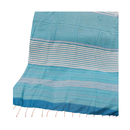Πετσέτα Θαλάσσης Pestemal Γαλάζιο Ρίγες 280g 90x180cm (42-3170)