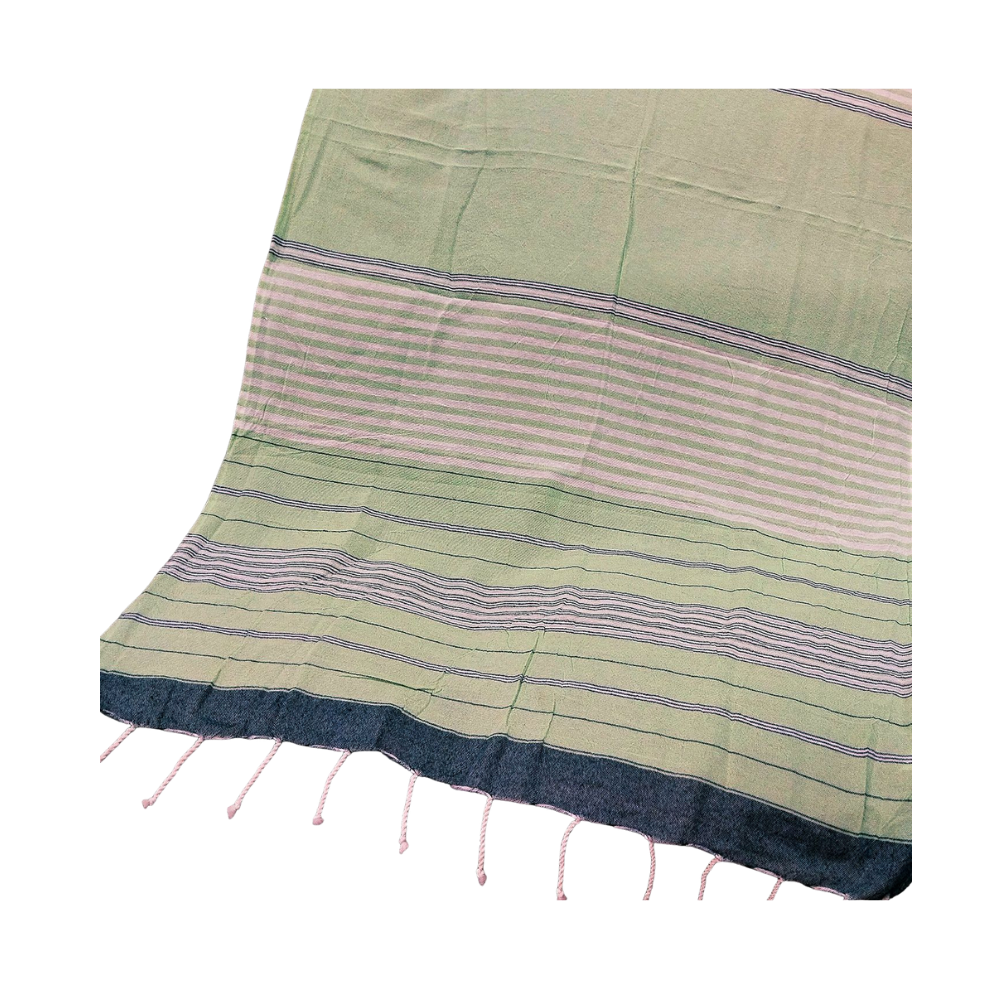Πετσέτα Θαλάσσης Pestemal Λαδί Ρίγες 280g 90x180cm (42-3170)