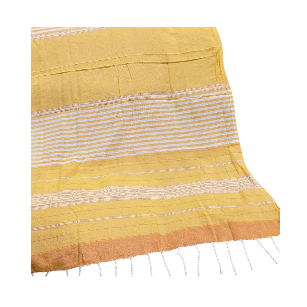 Πετσέτα Θαλάσσης Pestemal Κίτρινο Ρίγες 280g 90x180cm (42-3170)