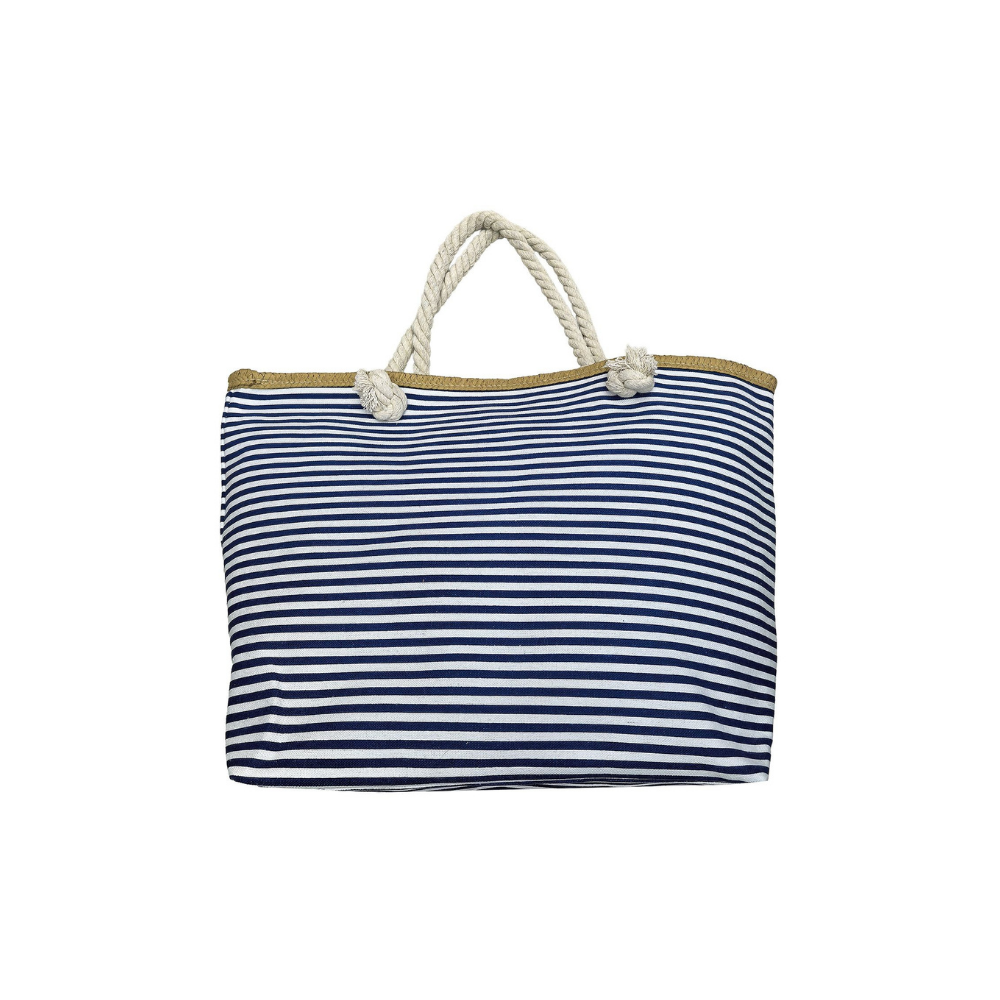 Summertiempo Τσάντα Θαλάσσης Μπλε με Ρίγες 57x37x17cm (42-3348)